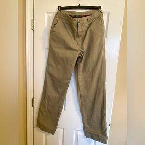 Woolrich Men's Khaki Flannel Lined Chinos